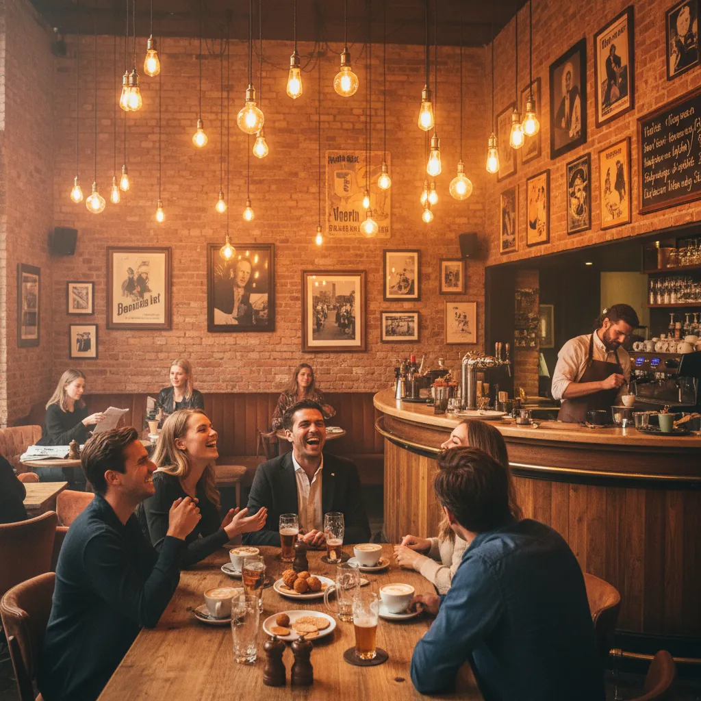 Gasten genieten in HANNO Café